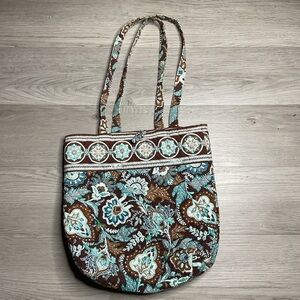 Vera Bradley‎ Java Blue Tote Bag Toggle Closure